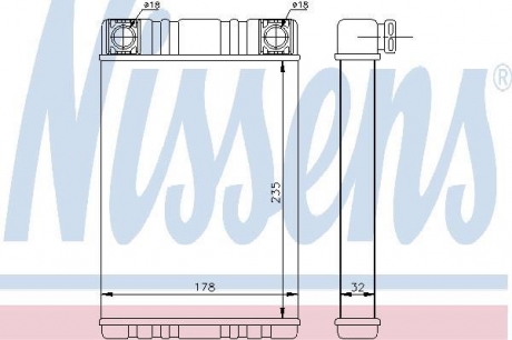 Радиатор отопителя mercedes c-class w 203 (00-) NISSENS 72028