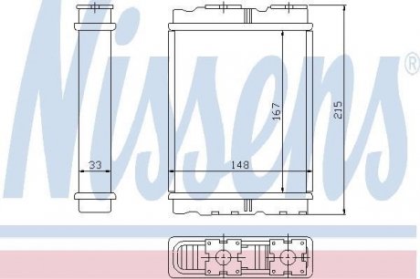 Теплообменник, отопление салона NISSENS 72050