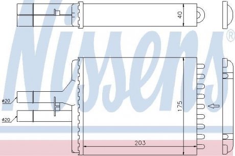 Радиатор отопителя NISSENS 72656