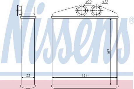 Радиатор отопителя opel combo/corsa c (00-) NISSENS 72661