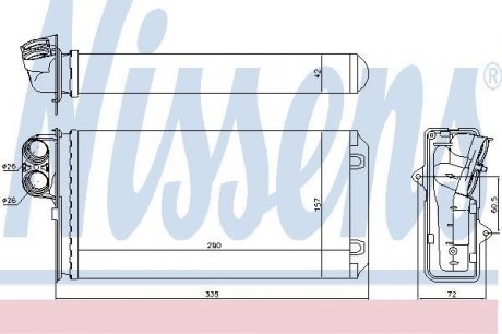 Теплообменник, отопление салона NISSENS 72937