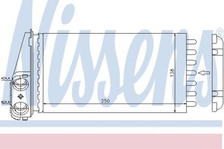 Теплообменник, отопление салона NISSENS 72945