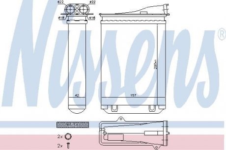 Радиатор печки NISSENS 72954 (фото 1)