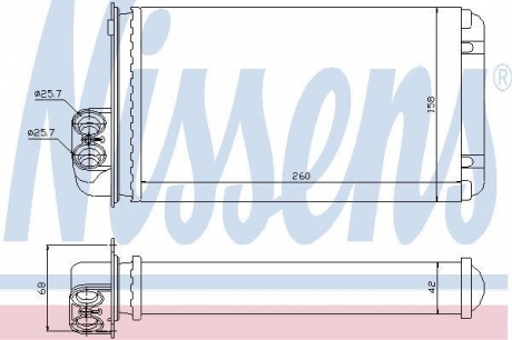 Радиатор отопителя renault scenic i (96-) NISSENS 73255 (фото 1)