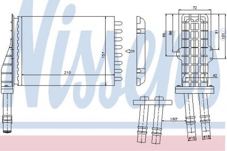 Теплообменник, отопление салона NISSENS 73258