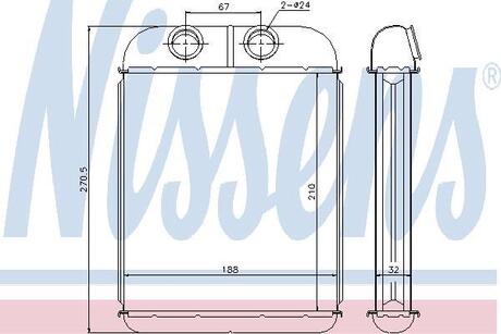 Радіатор пічки NISSENS 73467