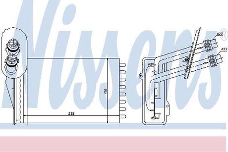 Радіатор опалювача салону NISSENS 73850