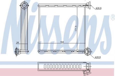 Радиатор отопителя NISSENS 73980