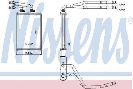 Теплообменник, отопление салона NISSENS 73990