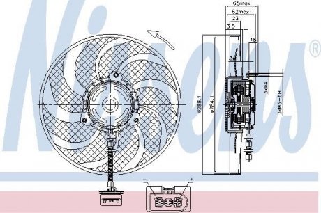 Вентилятор радіатора NISSENS 85541