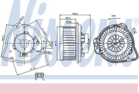 Вентилятор салону NISSENS 87020 (фото 1)