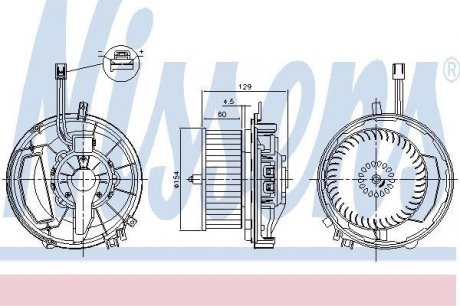 Вентилятор опалювача NISSENS 87256