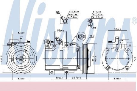 Компрессор кондиционера NISSENS 890182