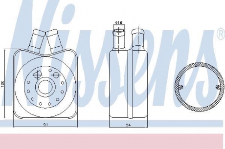 Радиатор масляный audi, seat, skoda, vw NISSENS 90606