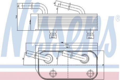 Масляный радиатор, двигательное масло NISSENS 90658