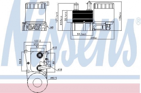 Радиатор масляный ford transit connect (tc7) (02-) 1.8 tdci NISSENS 90696