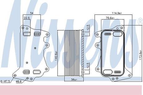 Радіатор масляний NISSENS 90908