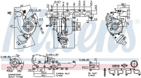 TURBOSPRКЇARKA AUDI A3/SEAT ALTEA LEON/SKODA OCTAVIA I II SUPERB II YETI/VW BEETLE CADDY III IV GOLF PLUS GOLF VI JETTA III IV PASSAT 1,6TDI 09- NISSENS 93076