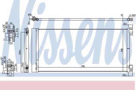 Радіатор кондиціонера NISSENS 940596