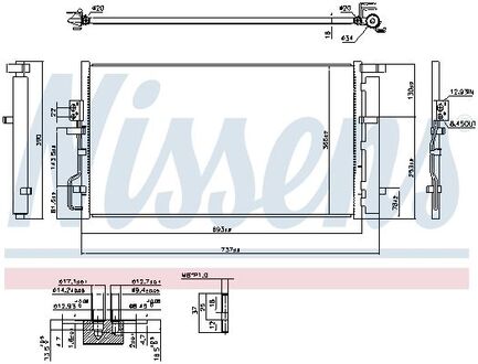 Конденсатор кондиционера HYUNDAITUCSON (TL) (15-)/KIA SPORTAGE IV NISSENS 941063 (фото 1)