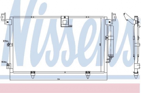 Радиатор кондиционера lexus rx i (mcu15) (97-) 300 NISSENS 94789 (фото 1)