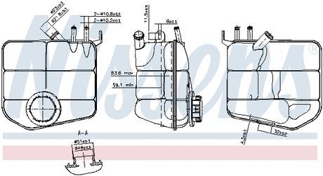 Бачок расширительный с крышкой FORD FOCUS (1999) NISSENS 996143