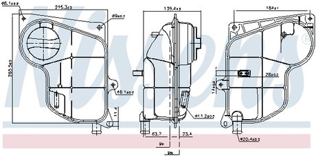 Розширювальний бак охолодження NISSENS 996244