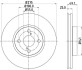 Диск тормозной передний Toyota Corolla 1.4, 1.8, 2.0 (04-07) (ND1016K) NISSHINBO