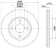 Диск тормозной передний Nissan Tiida 1.5, 1.6, 1.8 (07-) (ND2036K) NISSHINBO