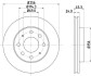 Диск тормозной передний Mitsubishi Galant V, VI 1.8, 2.0 (96-) Nisshinbo ND3011K (фото 1)