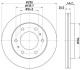 Диск тормозной передний Mitsubishi Pajero III, IV 2.4, 2.5, 3.0, 3.2, 3.5 (02-) (ND3027K) NISSHINBO