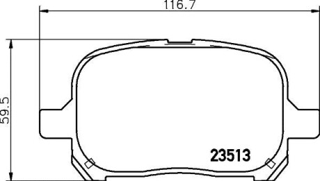 Колодки тормозные дисковые передние Toyota Camry 2.4, 3.0 (01-06)/Lexus RX 300 (00-03) Nisshinbo NP1033