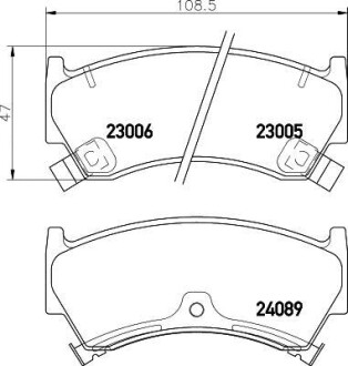 Колодки тормозные дисковые передние Nissan Almera 1.4, 1.6 (95-00) Nisshinbo NP2007