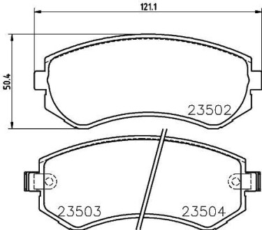 Колодки тормозные дисковые передние Nissan Almera 1.4, 1.6, 2.0 (95-00), Patrol 4.2 4.8 (00-) Nisshinbo NP2015