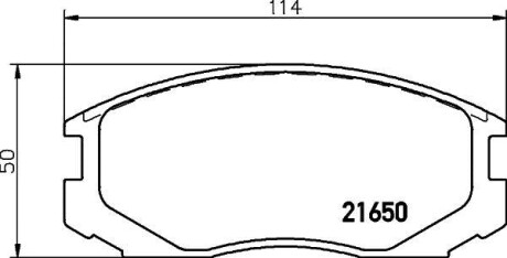 Колодки тормозные дисковые передние Mitsubishi Colt 1.3, 1.5 (00-03)/Daihatsu Terios 1.3, 1.5 (06-) Nisshinbo NP3003