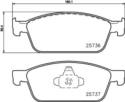 Колодки тормозные дисковые передние Strong Ceramic Ford Kuga II (12-), Ford Focu Nisshinbo NP5074SC