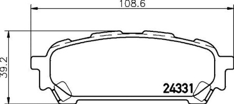 Колодки тормозные дисковые задние Subaru Forester, Impreza 2.0, 2.2, 2.5 (02-) Nisshinbo NP7009 (фото 1)