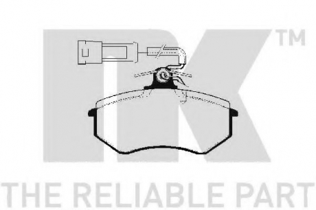 Гальмівні колодки дискові перед. з датчиком Audi 80/90/100 08/82- NK 224711