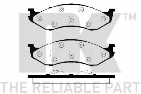 Гальмівнi колодки дисковi перед. MB 300/ 300SL 85-89/ Jeep Cherokee 88-96 NK 229310