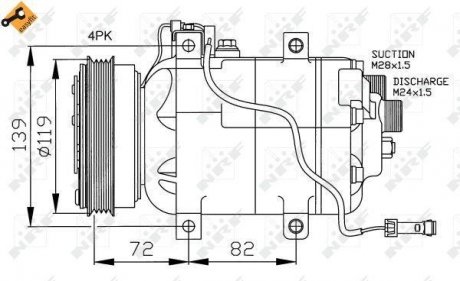 Компрессор кондиционер NRF 32030