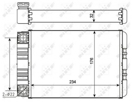 Радіатор системи опалення салона NRF 54274