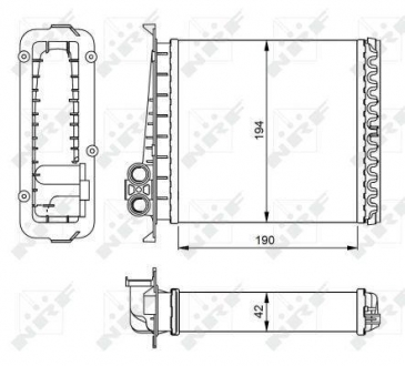 Радиатор отопителя volvo 850 v70 91-00 NRF 54284