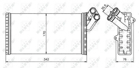 Радиатор отопителя NRF 58066