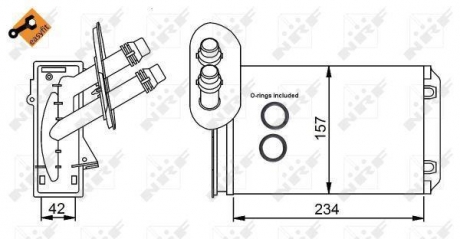 Радиатор отопителя audi a3 96- NRF 58223