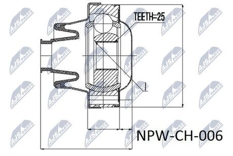 PRZEGUB WAЭU NAPиDOWEGO JEEP GRAND CHEROKEE 93-05, JEEP LIBERTY 02- /OPRрCZ SILNIKA Nty NPWCH006