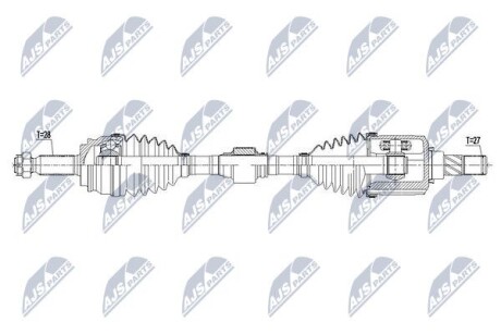 Піввісь приводу лів. Jeep Compass/Patriot 06- Nty NPW-CH-060 (фото 1)