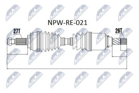 PрЭOЧ NAPиDOWA RENAULT KANGOO 1.5DCI,1.6 08- /LEWA/ Nty NPWRE021