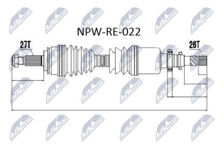 PрЭOЧ NAPиDOWA RENAULT KANGOO 1.5DCI,1.6 08- /PRAWA/ Nty NPWRE022