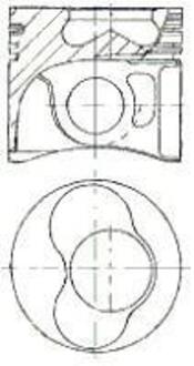 Поршень в комплекте на 1 цилиндр, STD NURAL 87-114900-15
