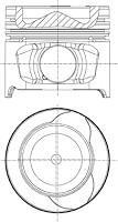 Поршень Kangoo/Megane II/III/Laguna III 1.5dCi 05- (76mm/STD) NURAL 87-123400-30